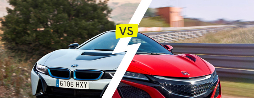 BMW i8 (2014-2021) vs Honda NSX (2017-2022): Una sfida tra auto sportive ibride