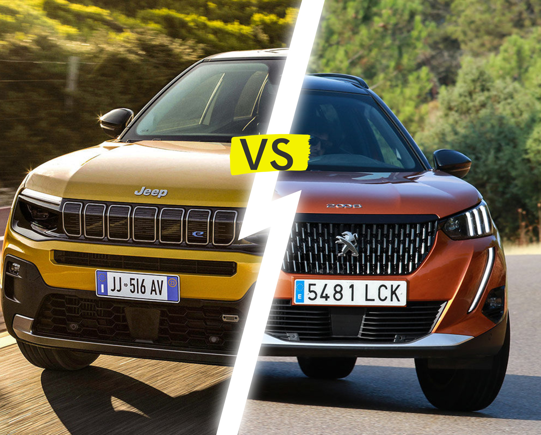Ein Vergleich der Generationen: Jeep Avenger 2023 vs. Peugeot 2008 2020