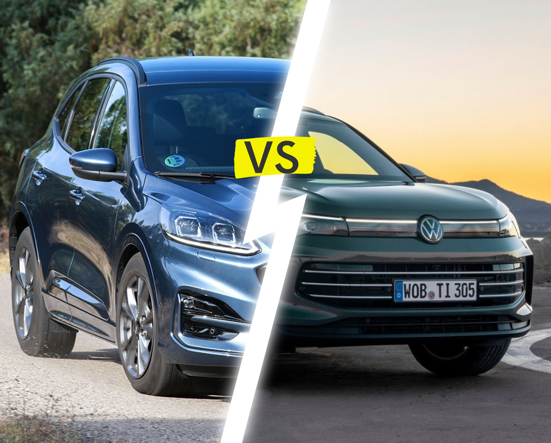Ford Kuga 2019 vs. VW Tiguan 2024 : Un duel entre générations de SUV